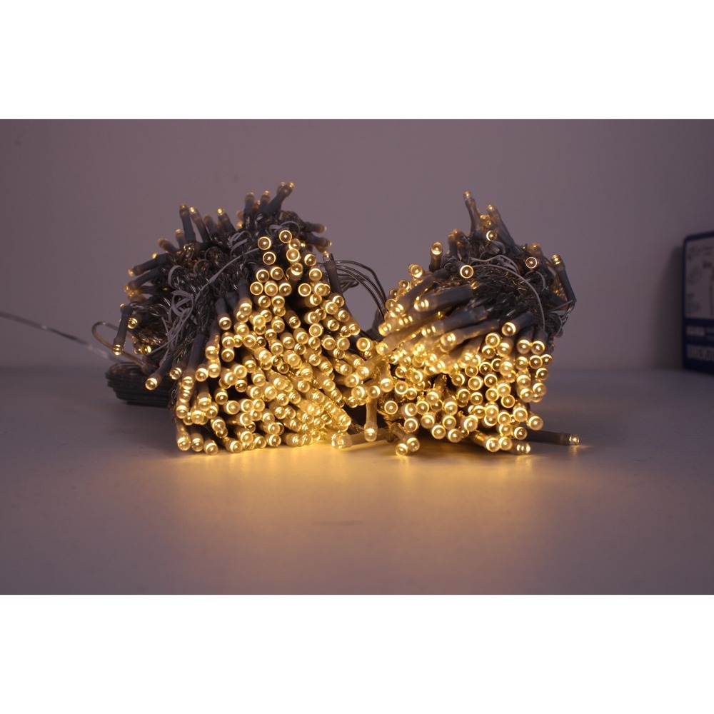 Solhice LED Curtain Lights Outside 40ft x 3ft for Backyard, 600 LED Plug in - Picture 5 of 7